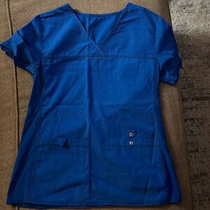 Royal Blue Scrub Top